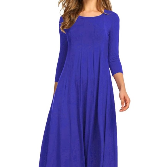 Hot Touch Dresses & Skirts - NWT HOTOUCH Women's 3/4 Sleeve A-line and Flare Midi Long Dress SZ Small